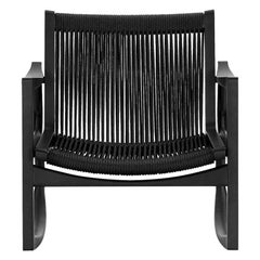ClassiCon Euvira Rocking Chair in Black with Black Cord by Jader Almeida