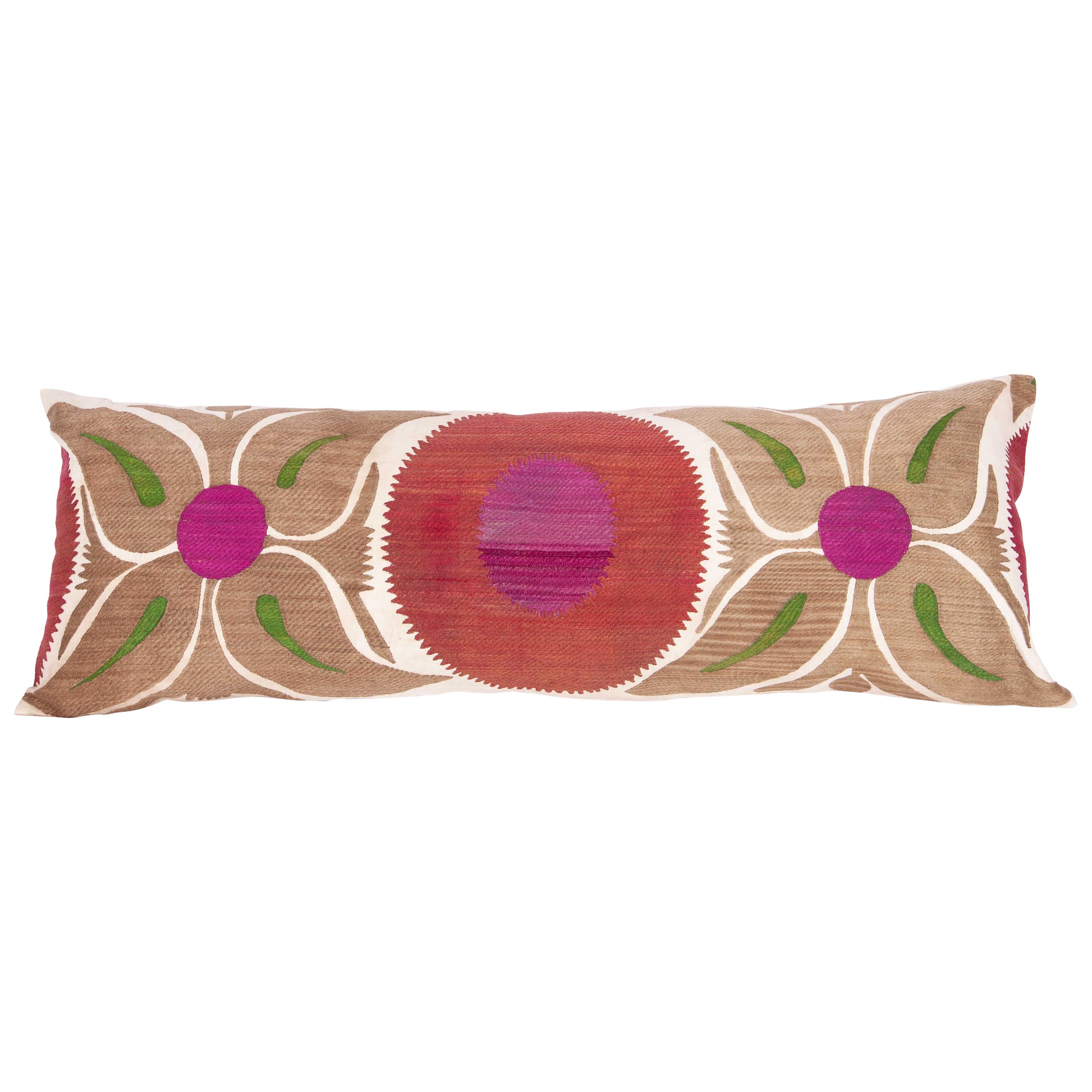 Old Suzani Pillow / Cushion Cover Fashioned from a Mid-20th Cenury Suzani