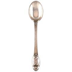 Evald Nielsen Number 6, Tea Spoon in Full Silver, 1928, 5 Pieces