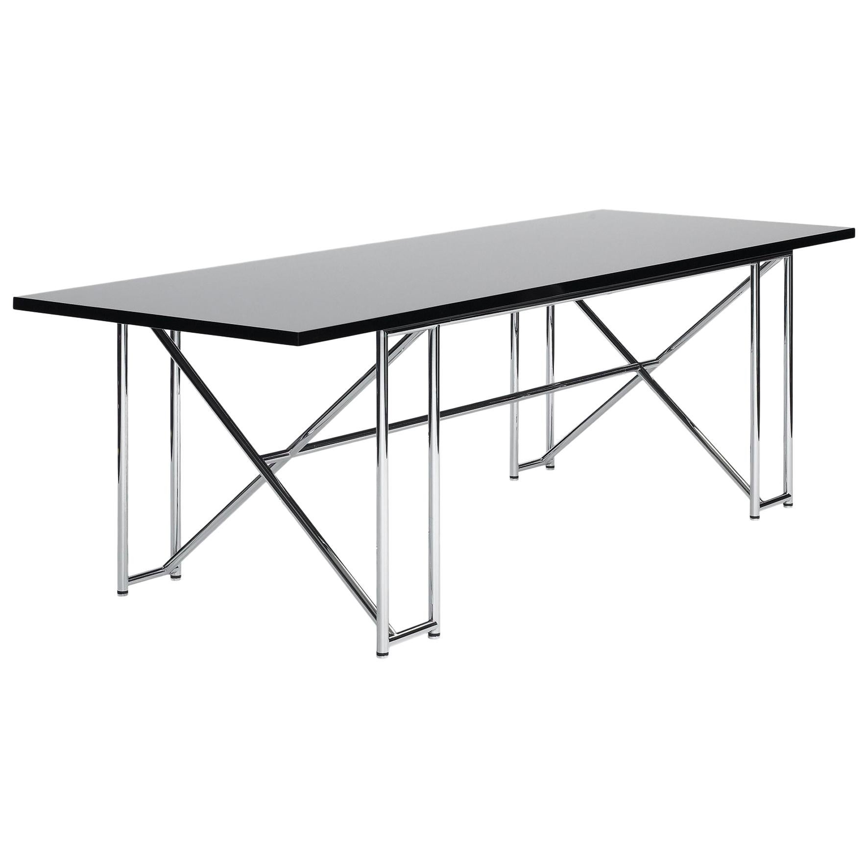 Table ClassiCon Double X en laque noire brillante d'Eileen Gray en vente