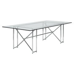 Table ClassiCon Double X en verre de cristal par Eileen Gray