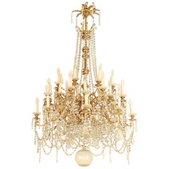 Regency Style 36-Light Gilt-Bronze and Crystal-Cut Chandelier, circa 1860