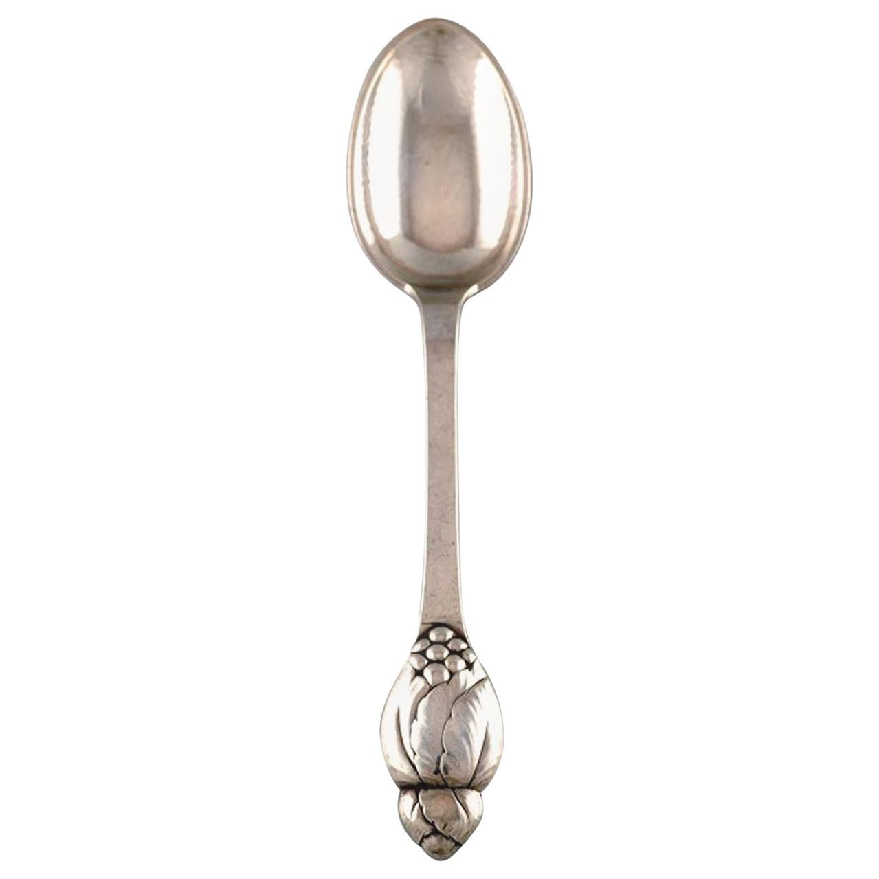 Evald Nielsen Number 6, Dinner Spoon in All Silver, 1920s, 2 Pcs