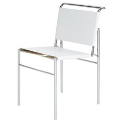 ClassiCon Roquebrune Chair in White with Chrome Legs by Eileen Gray