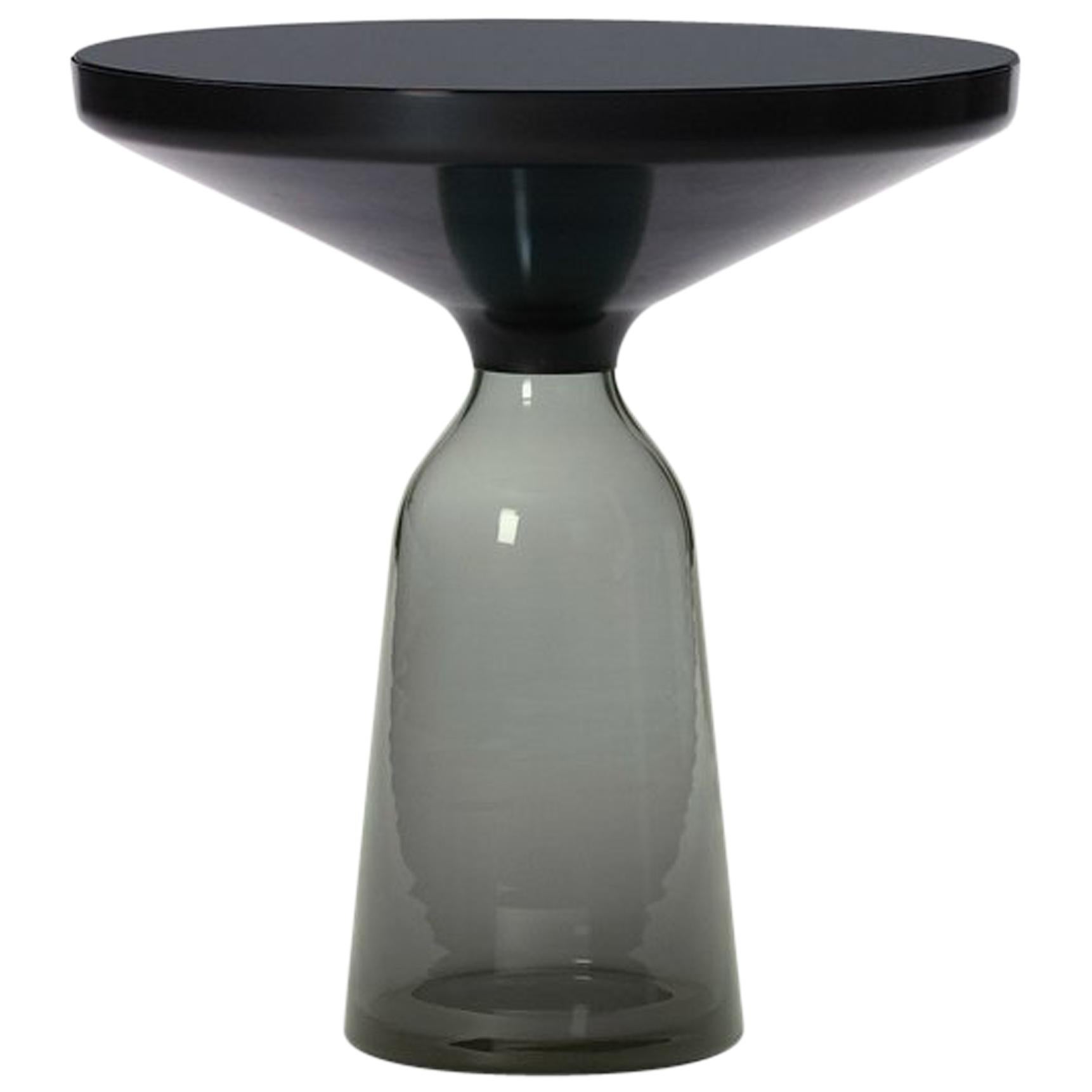ClassiCon Bell Side Table in Black and Quartz Grey by Sebastian Herkner