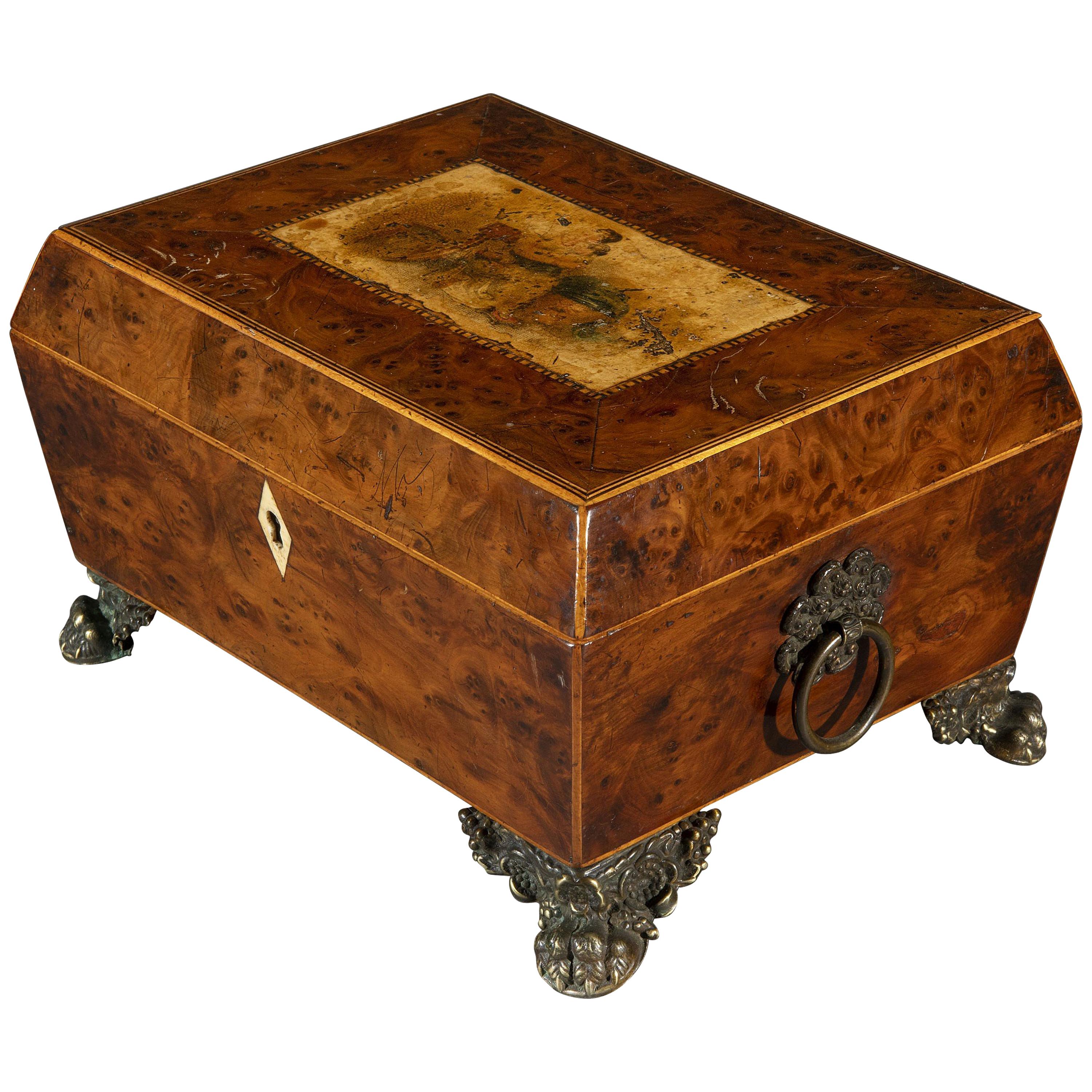 Victorian Burr Yew Jewelry Box
