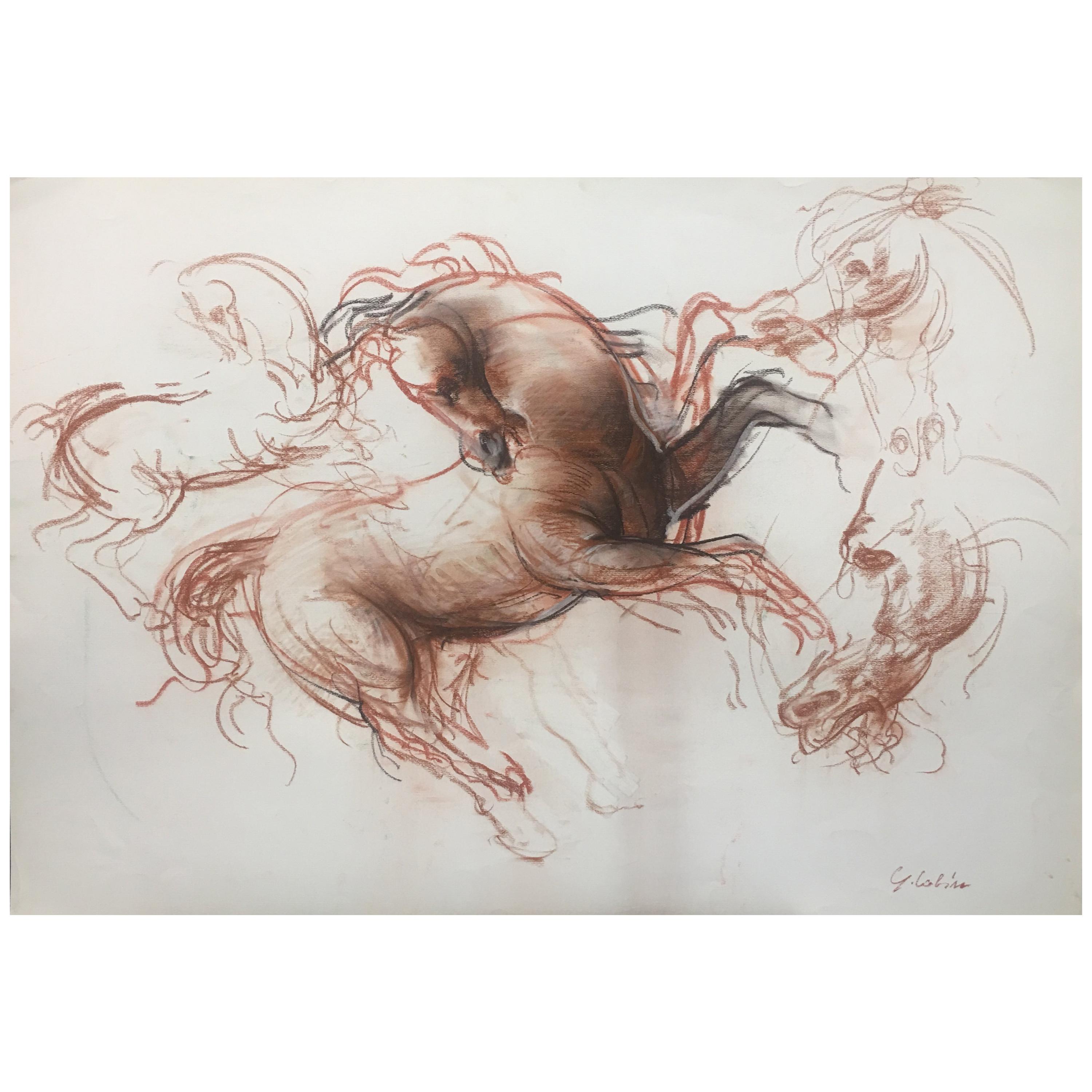 Crazy Horse, Pencil Fat by Giuseppe Colin, 1990 For Sale