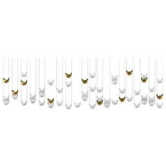 Contemporary "Light Skin Mural Jewel" Chandelier in Handmade Limoges Porcelain
