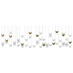 Contemporary "Light Skin Mural Jewel" Chandelier in Handmade Limoges Porcelain