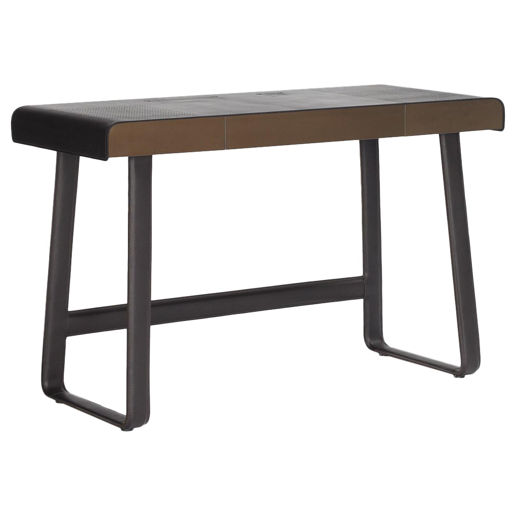 ClassiCon Pegasus Desk in Black with Leather by IF Group & Tilla Goldberg For Sale