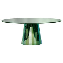 ClassiCon Pli Table in Green with Lacquer Top by Victoria Wilmotte