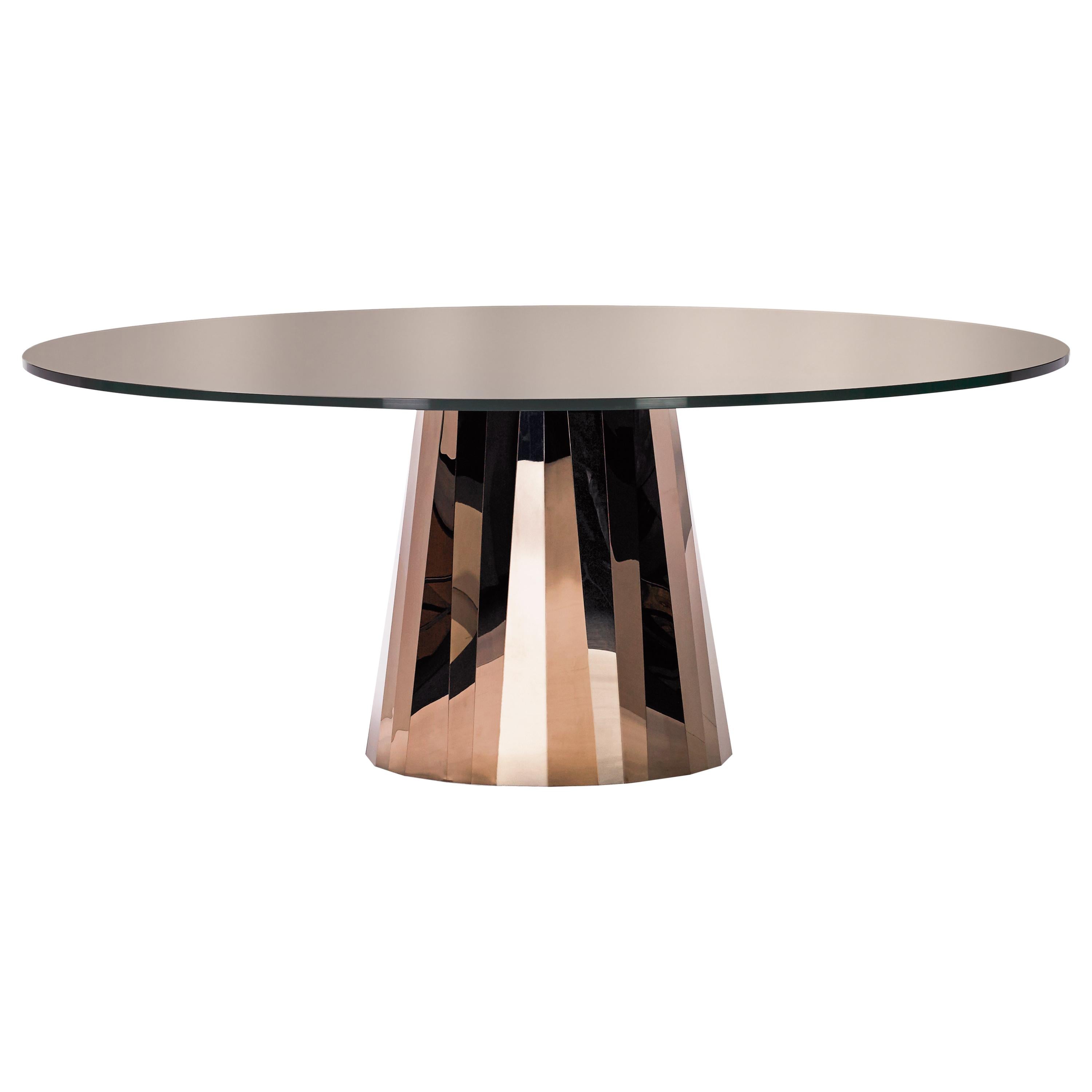 Mesa ClassiCon Pli de Bronce con Tapa Lacada de Victoria Wilmotte