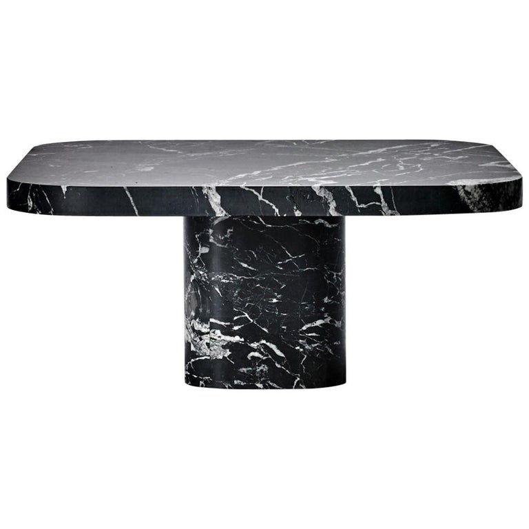 ClassiCon Bow Coffee Table No. 3 in Nero Marquina Marble by Guilherme Torres For Sale