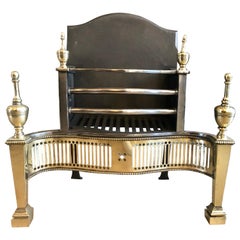Georgian Style Steel and Brass Fire Grate
