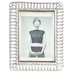 Antique Nickel-Plated Brass Ring Photograph Frame