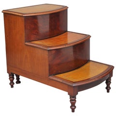 19th Century Mahogany Library Steps