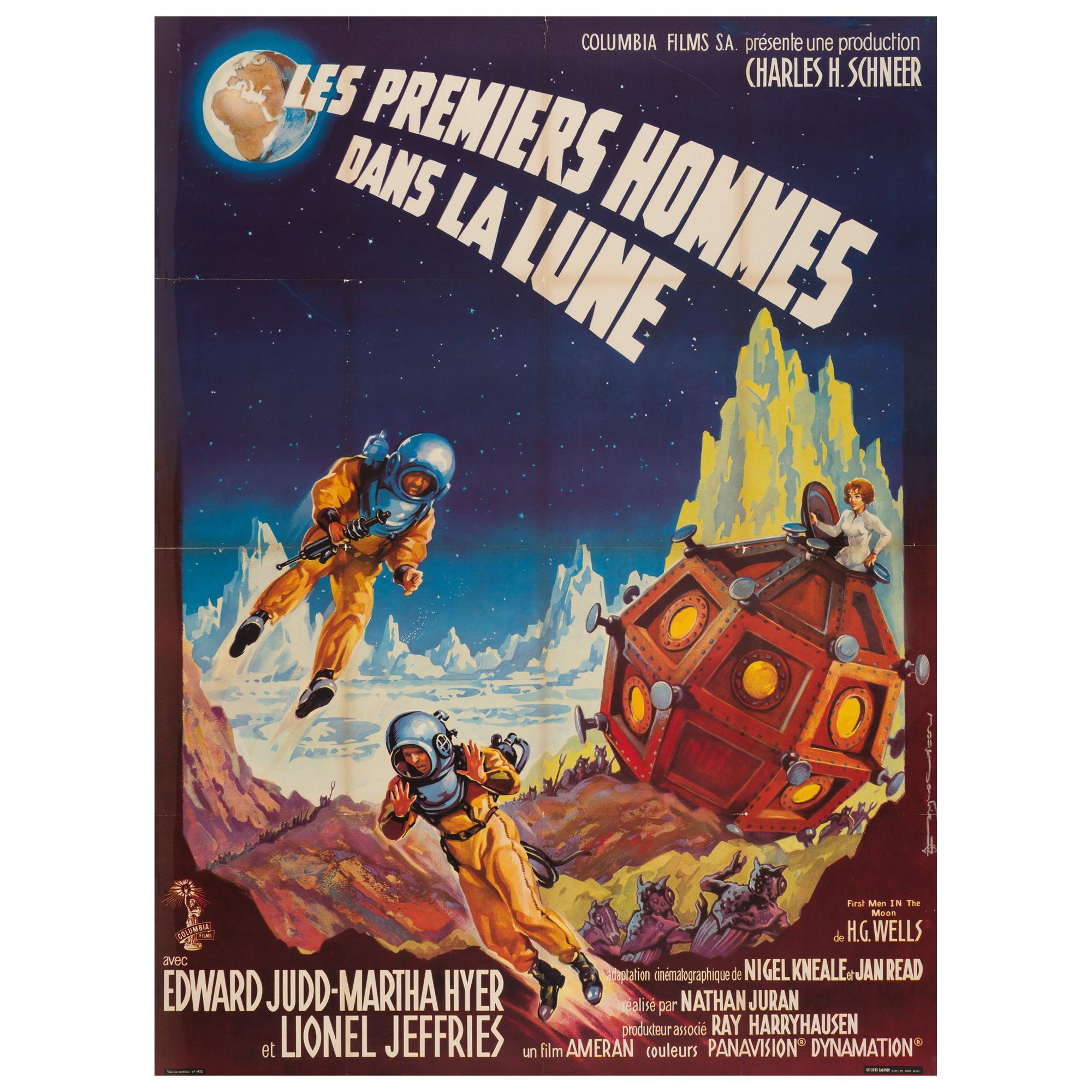 First Men in the Moon Original French Film Poster, by Roger Soubie, 1964