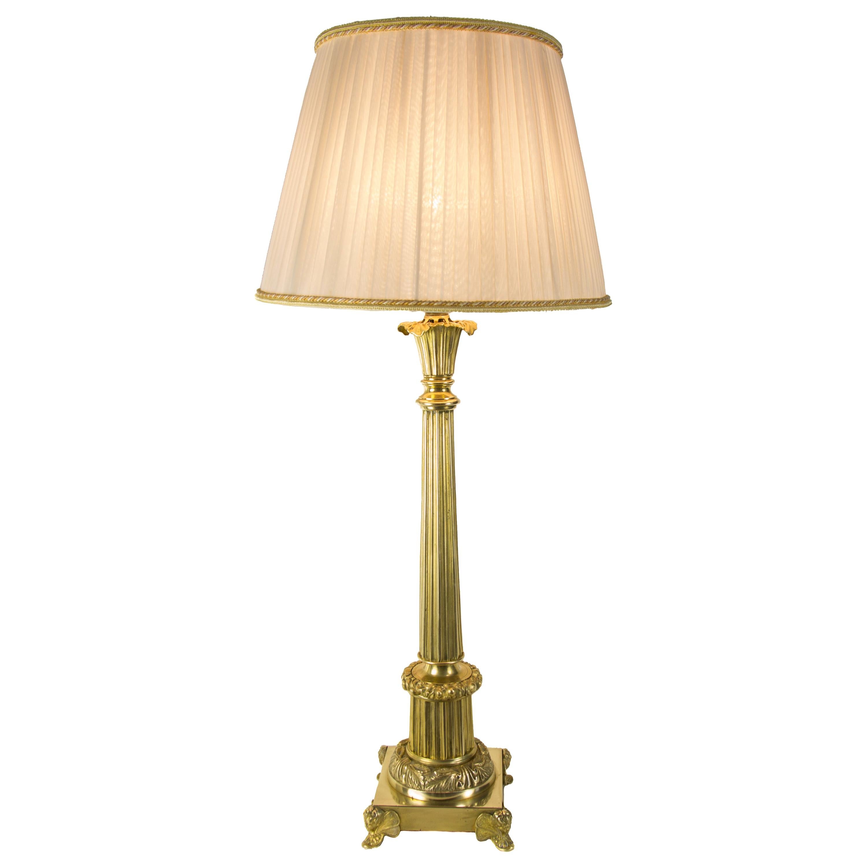 Elegant Fluted Glass Column Lamp by Speer at 1stdibs