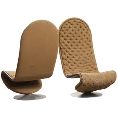 Verner Panton ‘System 1-2-3 De Luxe’ Lounge Chairs, for Fritz Hansen, Denmark