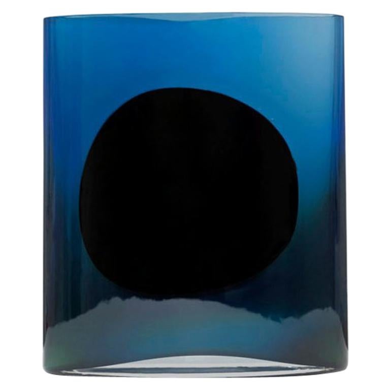 Julie Richoz Dark Blue Hand Blown Contemporary Glass Vase "Isla" Mexico, 2019