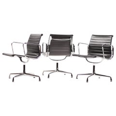 Vintage Eames Aluminium Group EA108 Chairs by Vitra