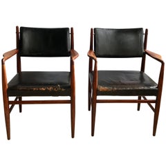 Pair of Midcentury Danish Chairs Attributed to Arne Vodder