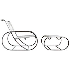 Bronze Outdoor Lounge Chair and Ottoman by Kipp Stewart for Terra of California