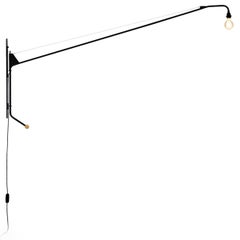 Jean Prouvé Potence Lámpara de pared negra by Vitra