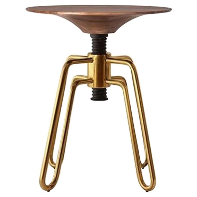 Phillips Stool in Brass by Sollos