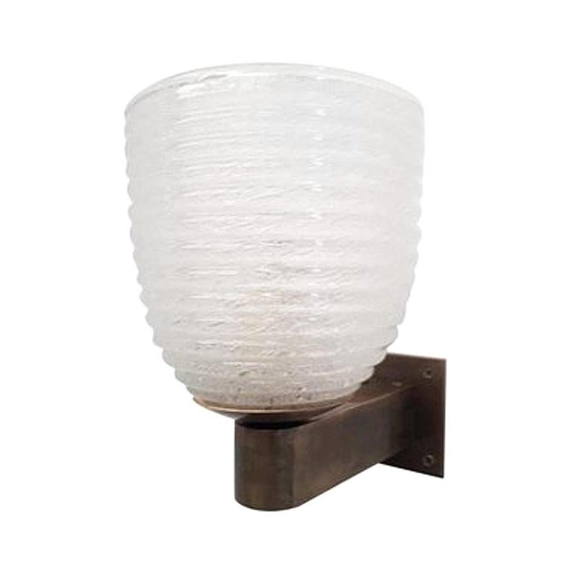Single Ribbed Sconce by Barovier e Toso