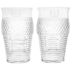 Antique 12 Art Deco Oversized Water Tumblers, England, circa 1920s