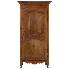 Antique French Cherry Bonnetière, or Small Armoire or Cupboard, circa 1780