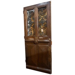 Antique 1870 French Oak Door