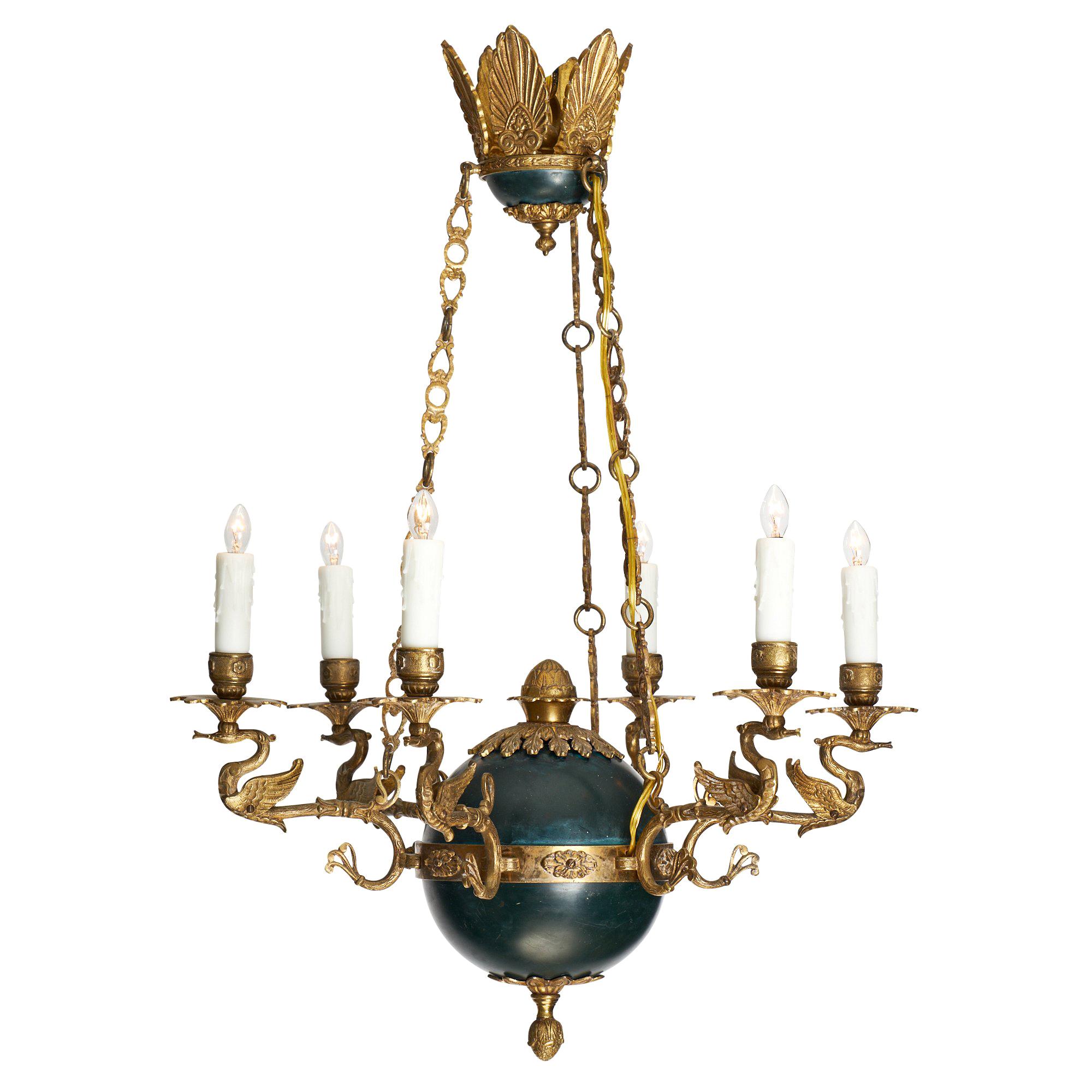 Empire French Swan Chandelier