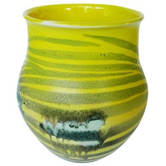 Thom Lussier Yellow Zebra Ceramic Vessel