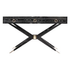 Sputnik Console Table in Black Ceruse
