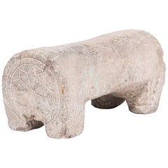 Chinese Limestone Foot Rest, c. 1900