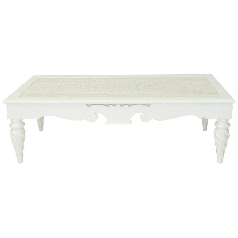 Antique Coffee Table With Mother Of Pearl Inlay For At 1stdibs Antique Coffee Table With Mother Of Pearl Inlay For