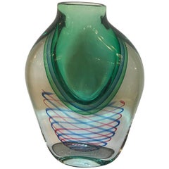 Contemporary Italian Eye Catching Art Glass Vase by Oggetti