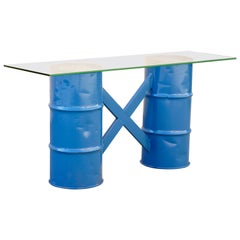 Used Barrel Base Console Table