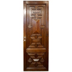 Antique Wood Trimmed Door