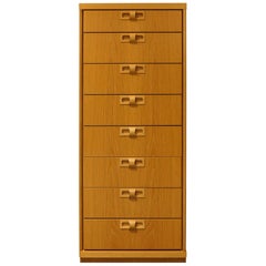 Interesting Highboy or Dresser by Adam Maier with Carved Solid Oak Handles