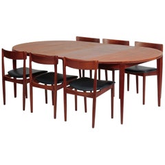 Rosengren Hansen Dining Table and 6 Chairs, 1960s