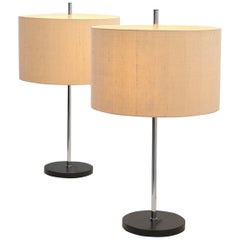 Pair of Table Lamps with Original Shad