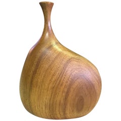 Doug Ayers Signed Wood Turned Weed Vase Vessel