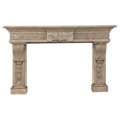 Cornice per camino francese Luigi XIV del XIX secolo, caminetto