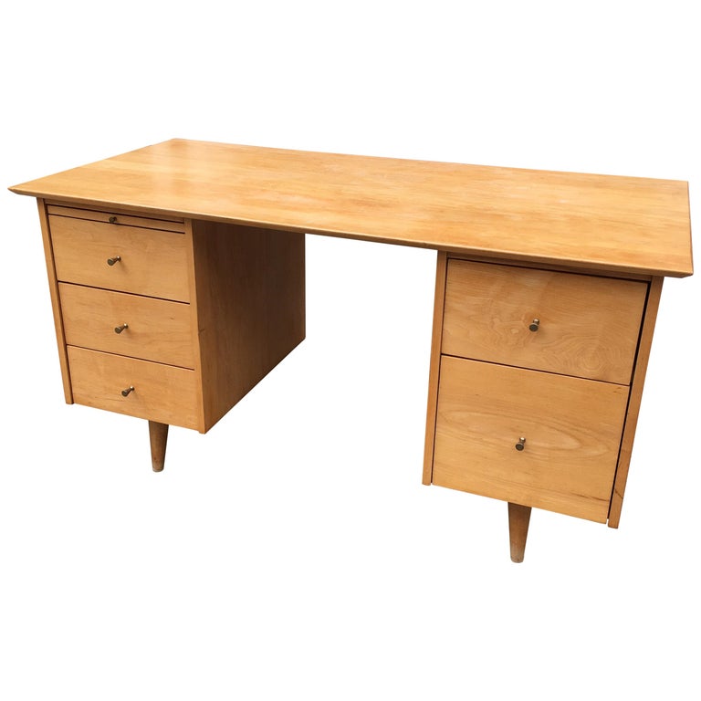 Paul Mccobb Double Pedestal Desk At 1stdibs