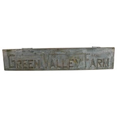 1930s Handmade Wood Sign Green Valley Farm