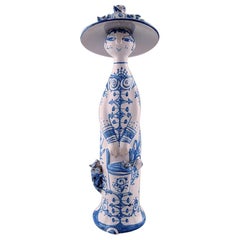 Bjørn Wiinblad Unique Ceramic Figure, "Summer" in Blue "Seasons"