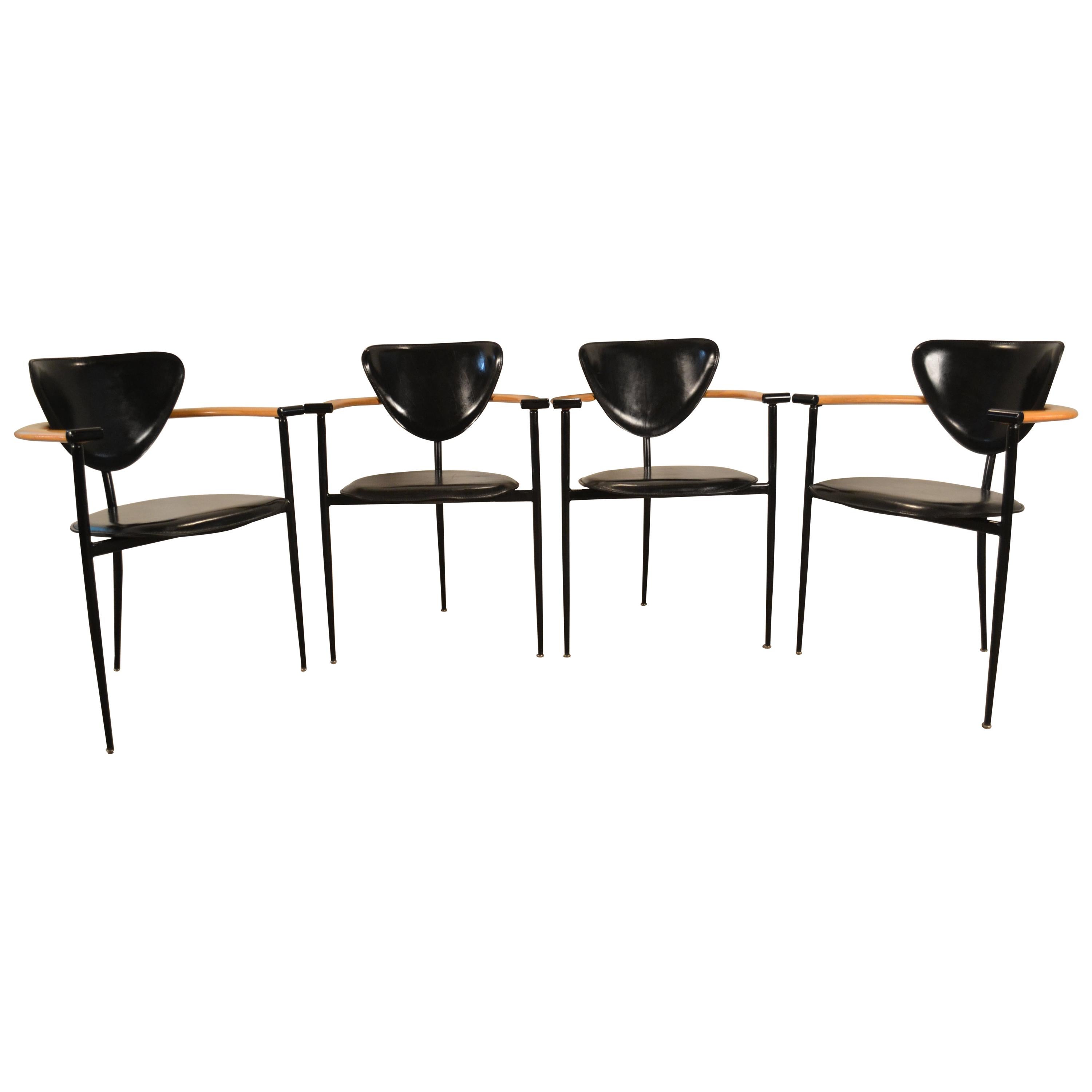 Set of Four Arrben Marilyn Chairs, Italy, 1980s